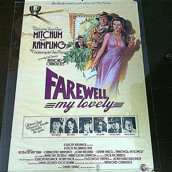 Vintage Poster Farewell My Lovely Original Film Wall Movie Robert Mitcham Poster - Picture 12 of 16
